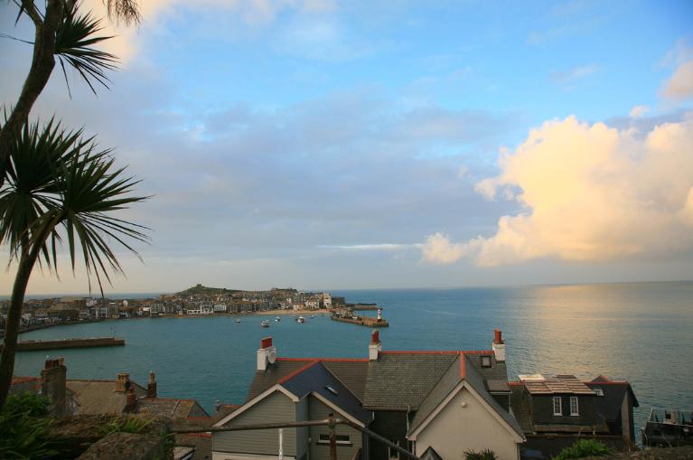 Stunning views looking towards St Ives on the Cornwall Cycle path