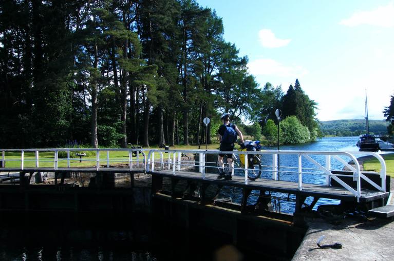 Crossing canals on the Great Glen Cycle Way