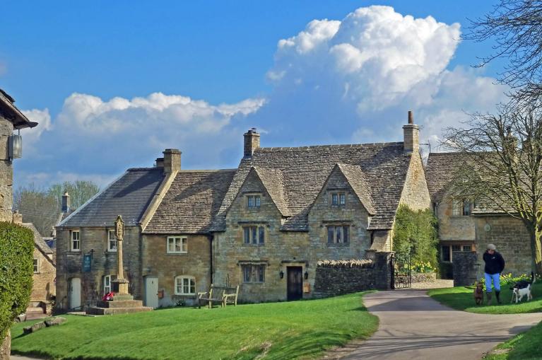 Quaint little town of Guiting Power, Cotswolds cycling with UK Bike Tours